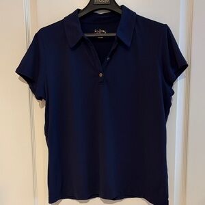 Lilly Pulitzer Navy Button Down Luxletic Shirt